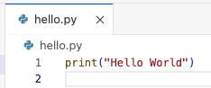 adding text to hello.py