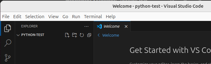 VSCode running on an empty python directory