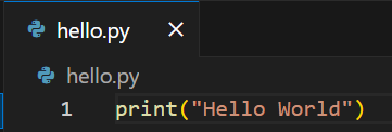 adding text to hello.py