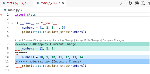 Merge conflicts in main.py