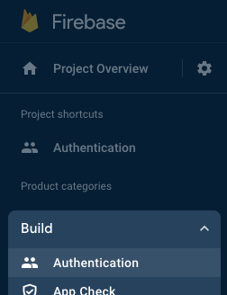 Firebase Auth in web console